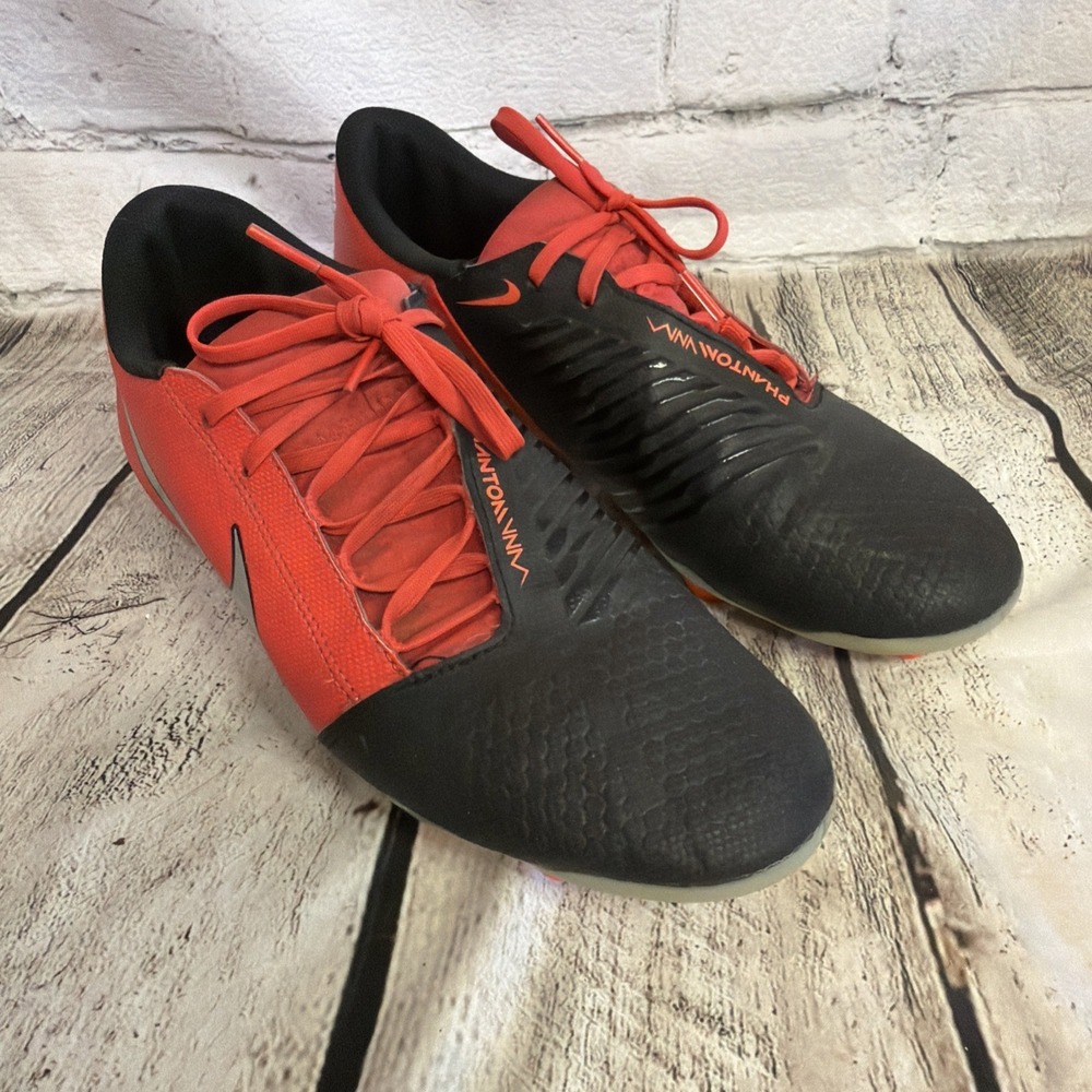 Nike Men's Phantom Venom Academy Soccer Cleats Black/Crimson Sz 10